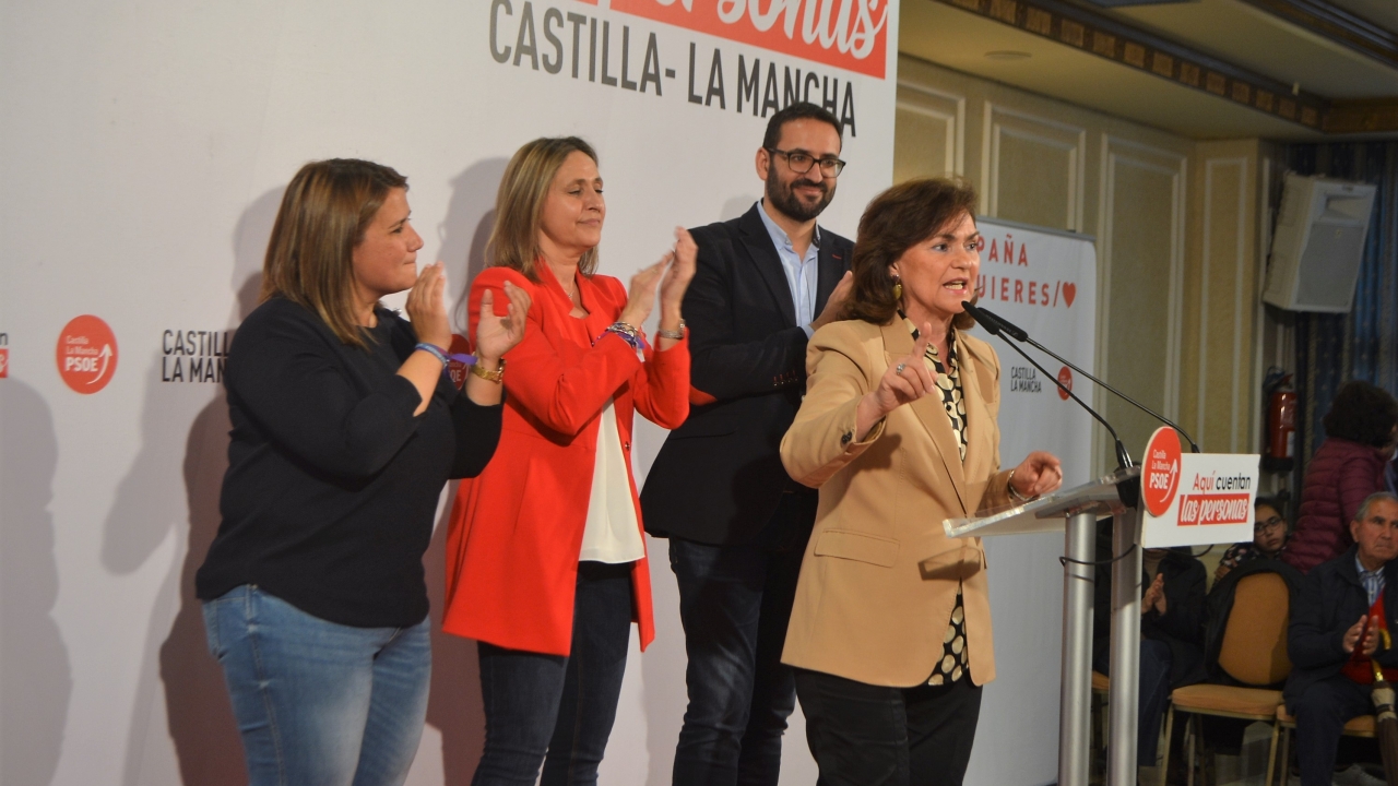 Carmen Calvo apela a &quot;echar el resto&quot; en este final de campaña para conseguir &quot;llenar las urnas de papeletas por la igualdad&quot;