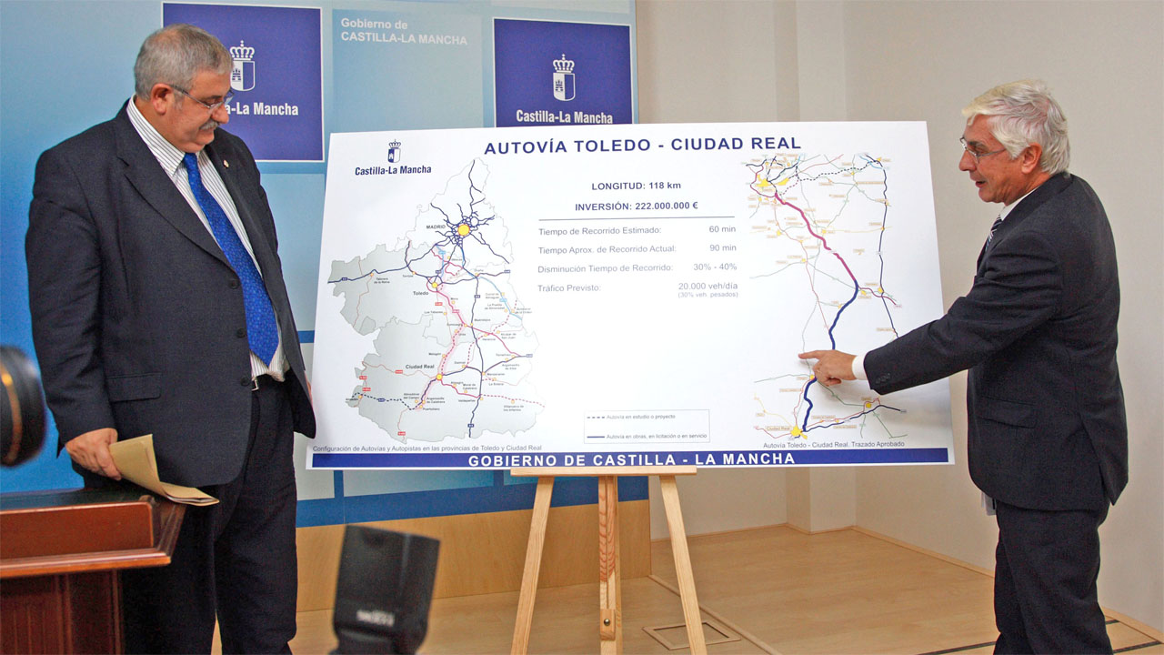 El Gobierno de Barreda, dispuesto a asumir la redacción del trazado de la Autovía Toledo-Ciudad Real